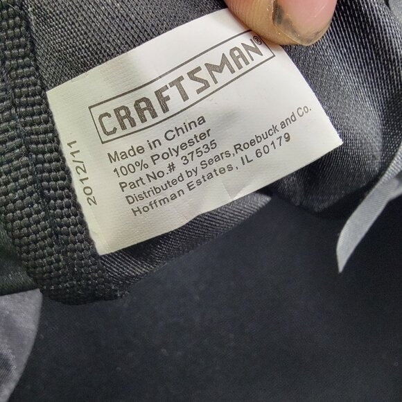 Craftsman Large Mouth Tool Bag Heavy Duty Black Red Polyester With Zipper - Picture 6 of 6